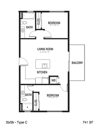 Floor plan 2bath