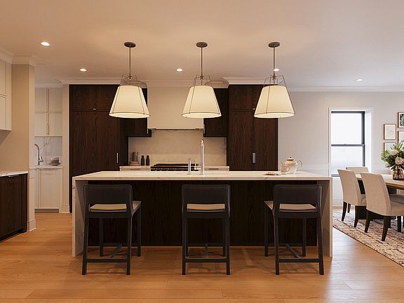 Kitchen with dark Cabinetry