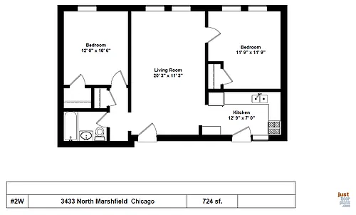 Floor plan Two Bedroom