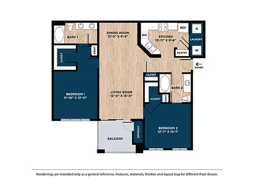 Floor plan Two Bedroom B2