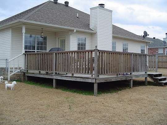 BACK DECK (SIDING IS CLEAN NOW)