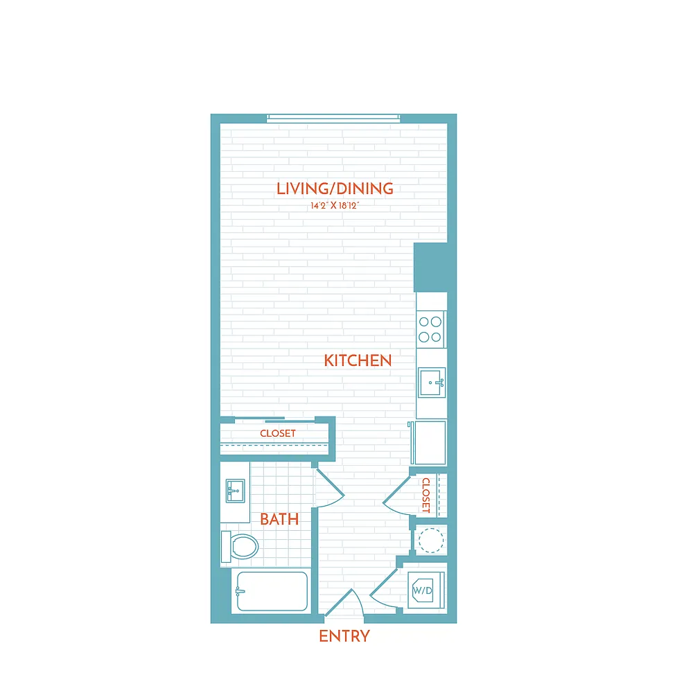 Floor plan A1 | Studio | 1 Bath