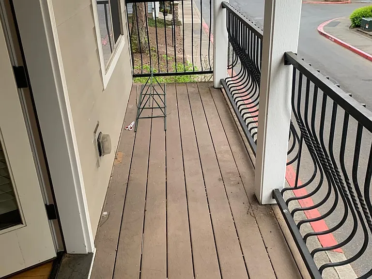 Balcony facing the community
