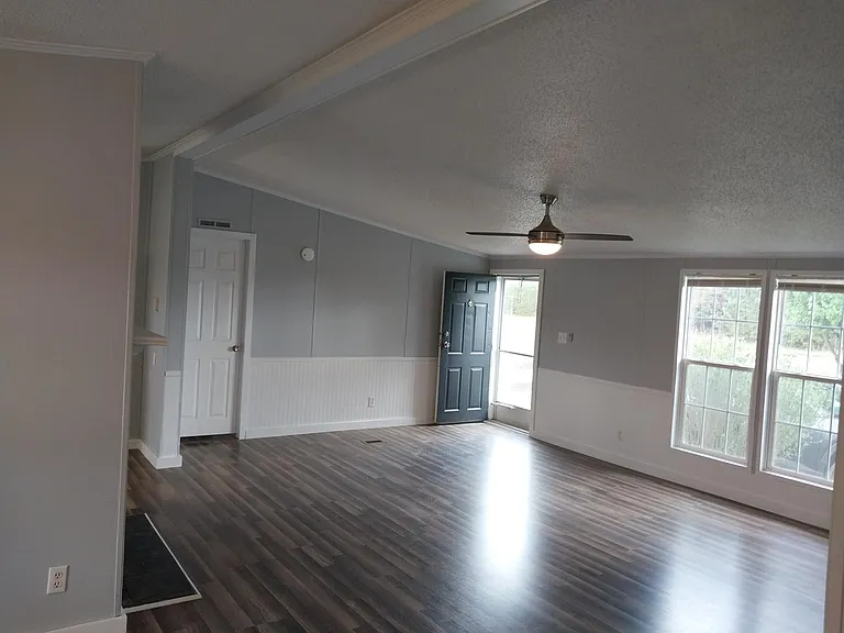 Living area, looking outside