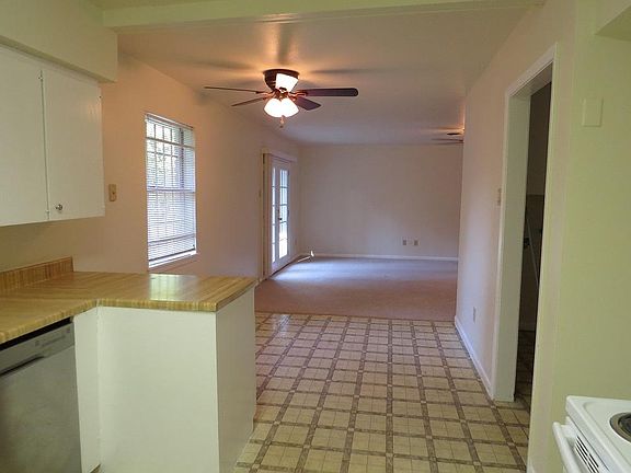 Kitchen to family room, laundry/utility to the right