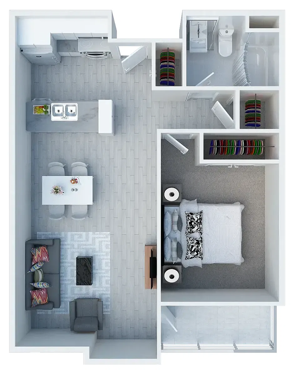 Floor plan 1X1 A