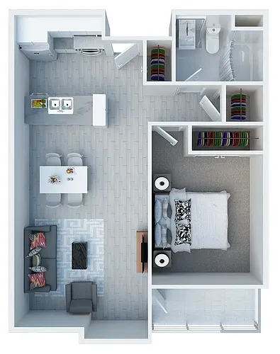 Floor plan 1X1 A
