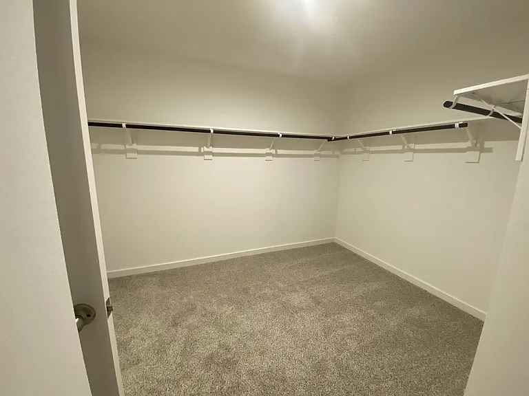 Large walk-in closet in master bedroom