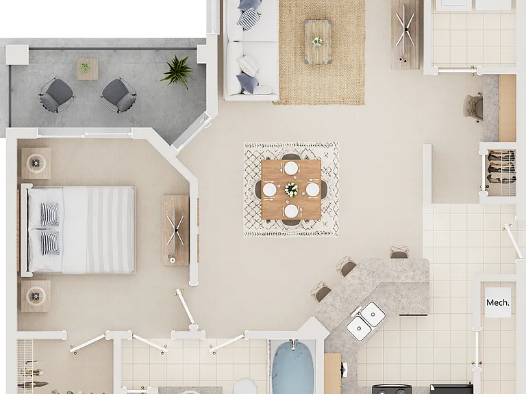 Explore this sophisticated urban floor plan, perfect for modern living. Explore this sophisticated urban floor plan, perfect for modern living.