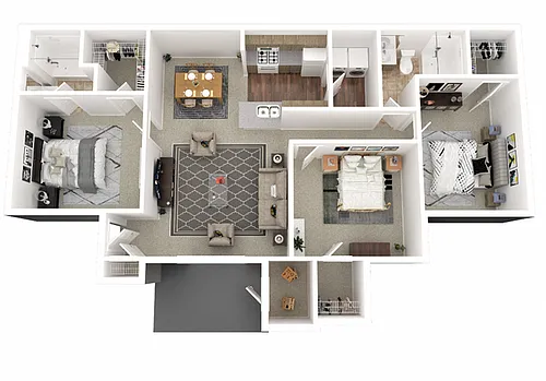 Floor plan 3BR x 2BA