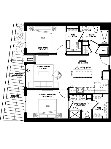 Floor plan Spruce (B2)