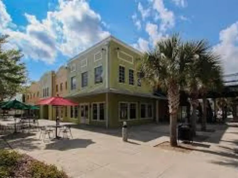 Shops and restaurants across the street from the condo
