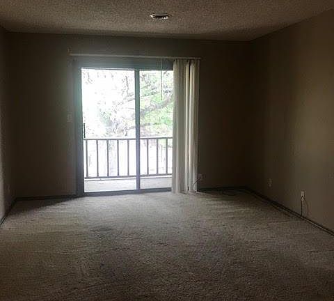 living room with balcony