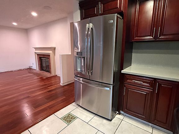 fireplace from kitchen
