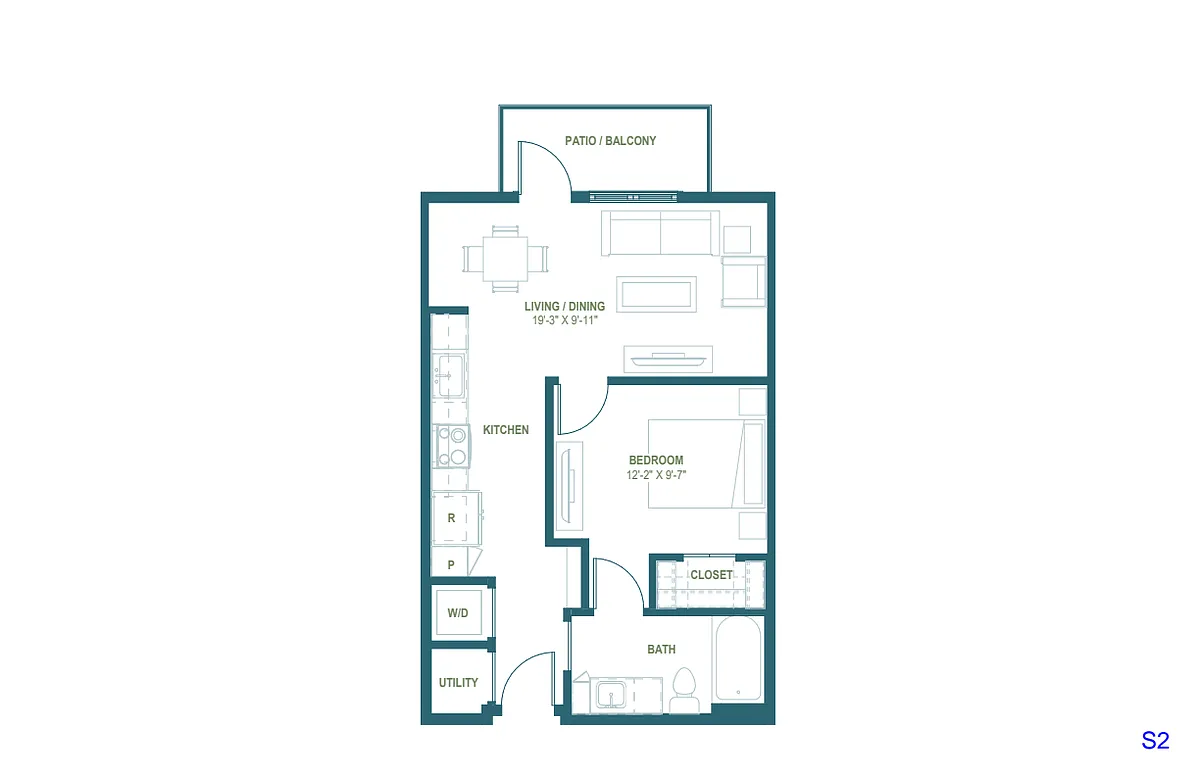 Floor plan S2 | Studio