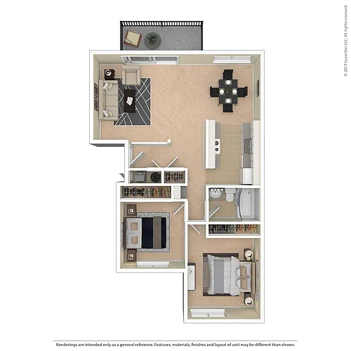 Floor plan Two Bedroom