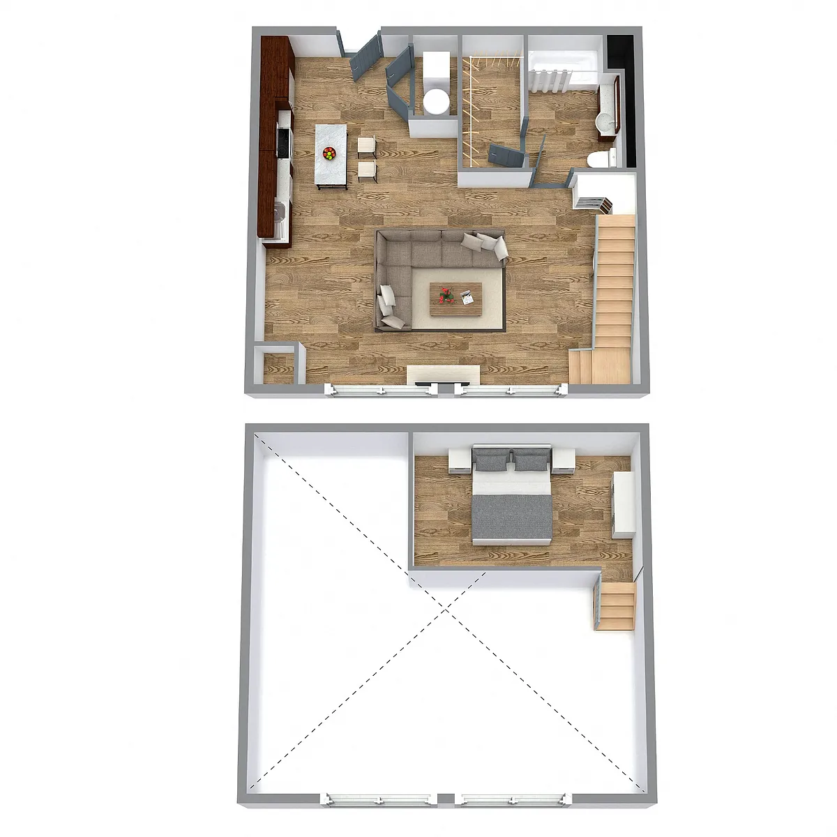 Floor plan The Loft 1 (Orange)