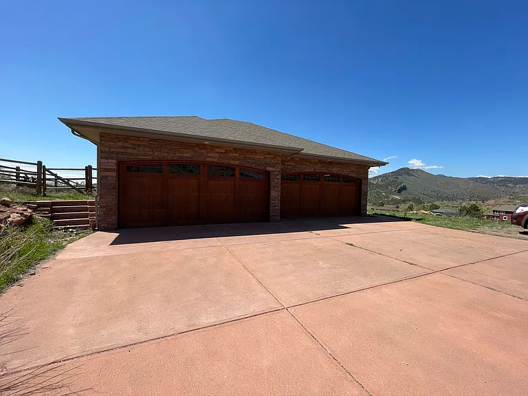Exterior of garage.