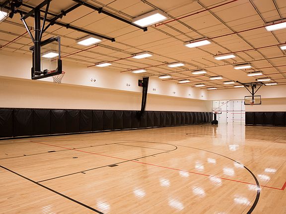 Indoor basketball court