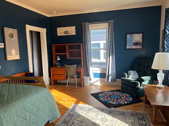 Desk and rocker in main room