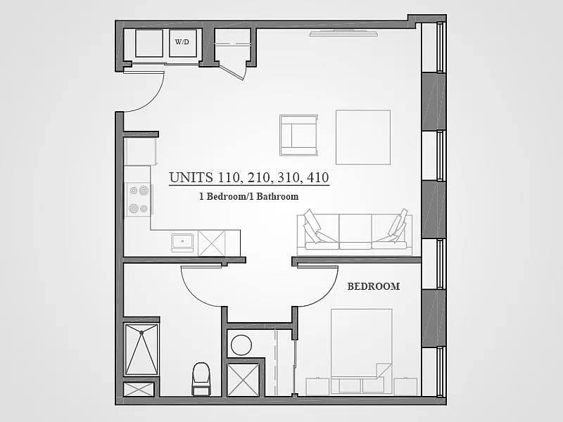 Floor plan 1 Beed - Type I
