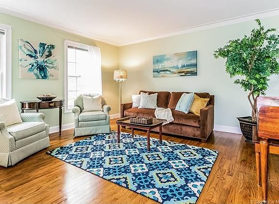 The light filled living roo...