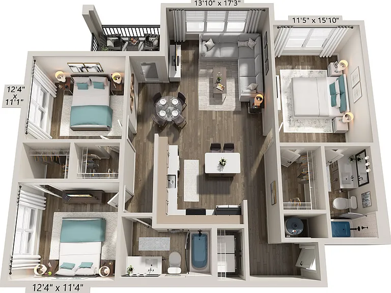C1 | 3x2 | 1244 sf C1 | 3x2 | 1244 sf