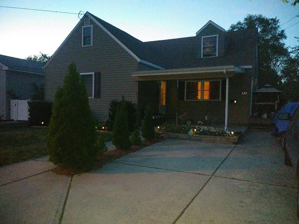 Front of the house and off street parking