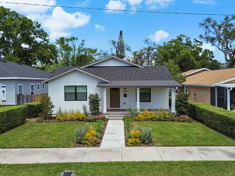 Drone photo of front elevation
