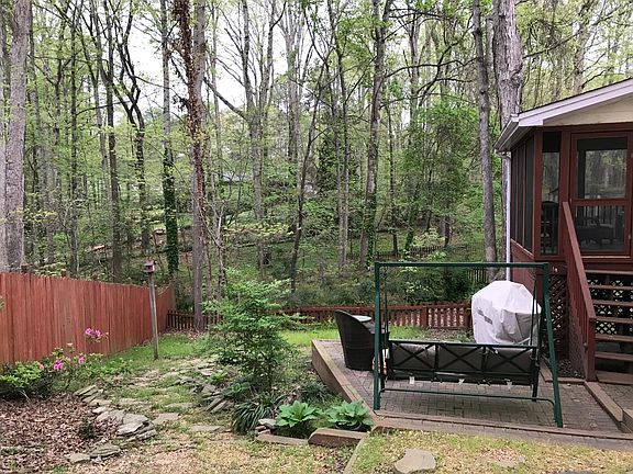 Backyard sitting area