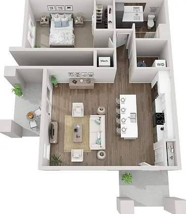 Floor Plan 1D | Seasons at Franklin | Apartments in Franklin, WI Floor Plan 1D | Seasons at Franklin | Apartments in Franklin, WI