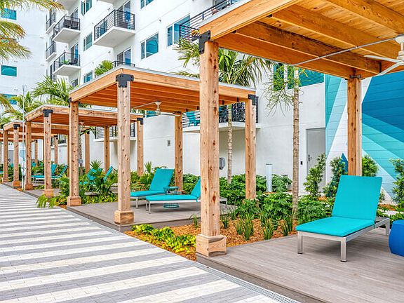 Private Cabanas with fans