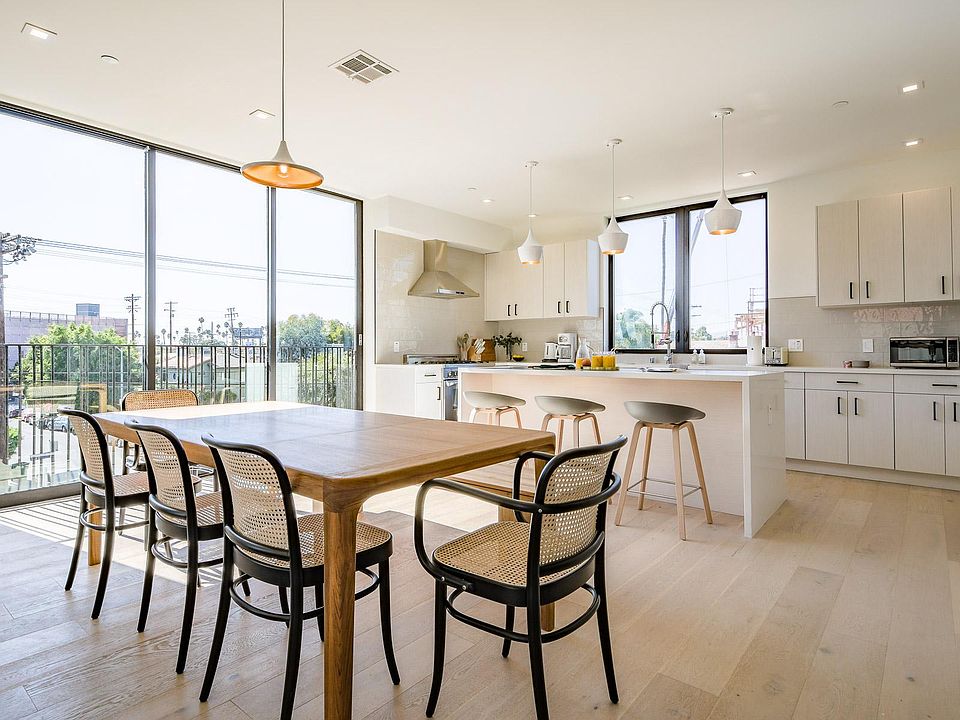 One of the four shared kitchens