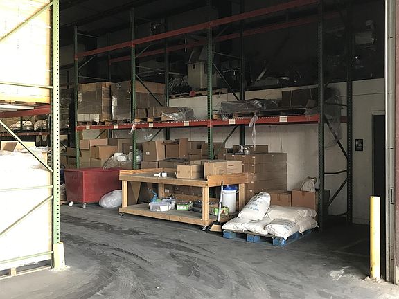 View in front roll up door.