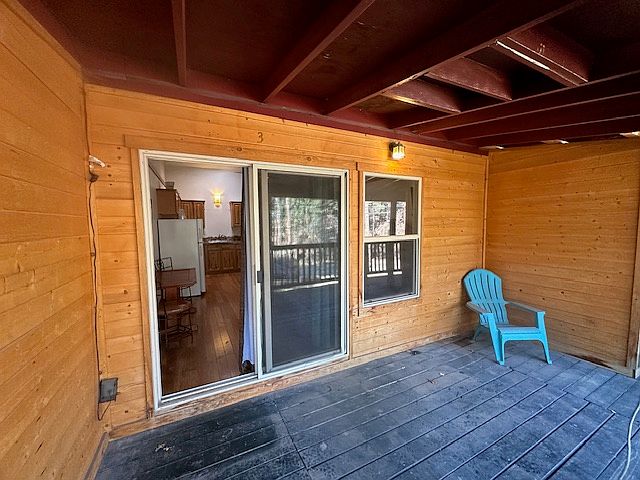 Connected Deck with other units. However, privacy dividers make for a nice relaxing deck.