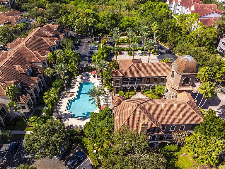 Courtyard and pool layout