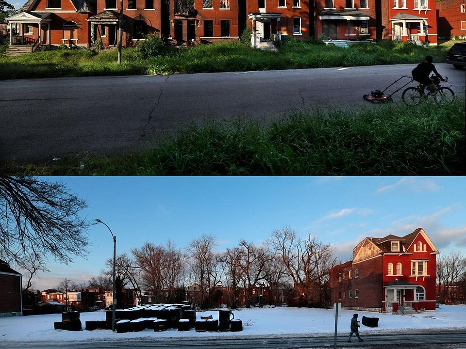Photos from the post dispatch 2/21/2021 Upper Photo before Demolition Lower Photo after Demolition