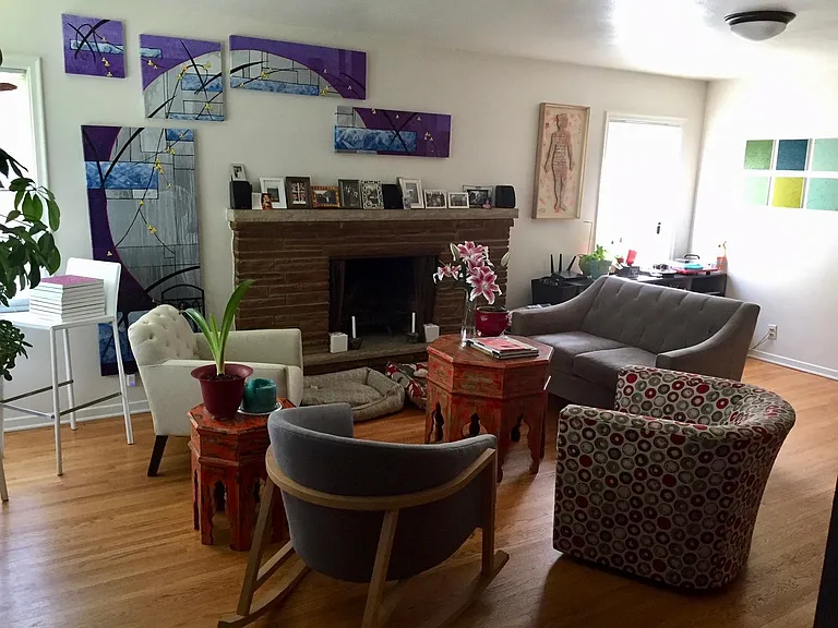 Living room from inside the front door.