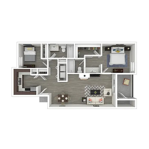 Floor plan 2x2-1158- Partial Renovation