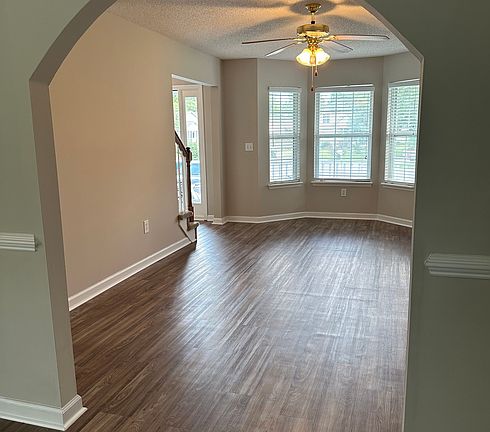 View from dining room into living room
