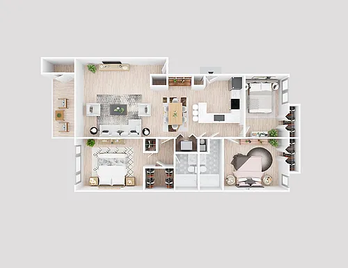 Floor plan 3 Bedroom 2 Bathroom