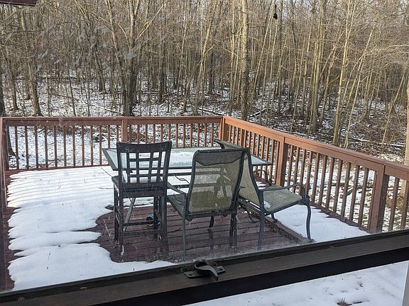 deck overlooking yard and wildlife