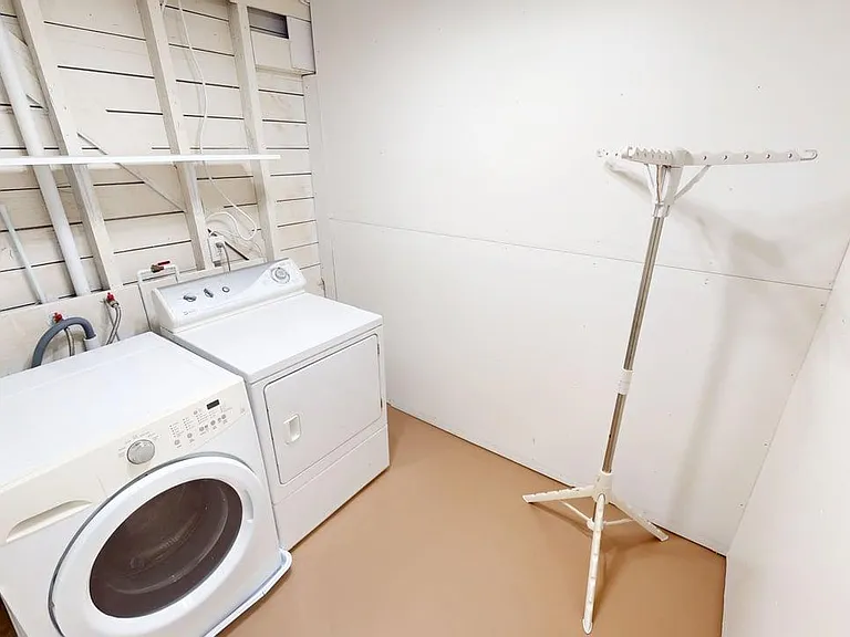 Laundry room and rack for hangers