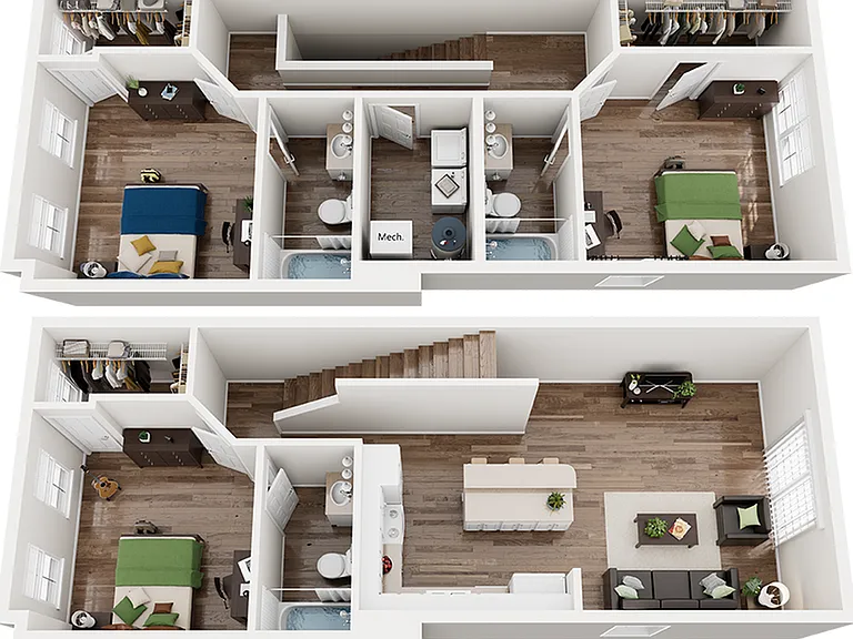 The Province Greensboro 3x3 Townhome Floor Plan The Province Greensboro 3x3 Townhome Floor Plan
