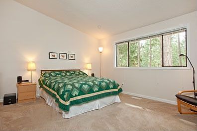 Vaulted ceilings in the master bedroom