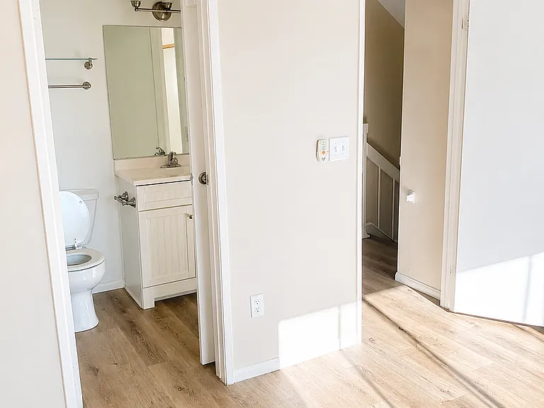 Master bedroom and bathroom