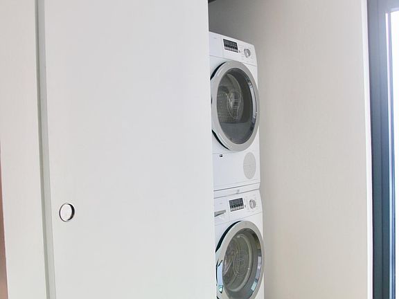 Larger Closet and Bosch Washer & Dryer