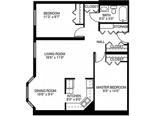 Floor plan 2 Bedroom
