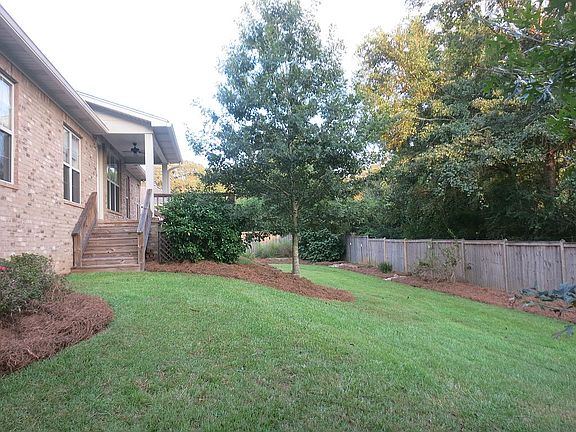 Fenced backyard