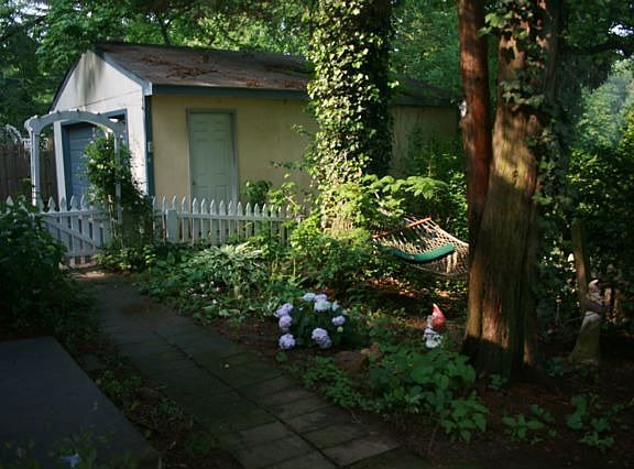 Garden and garage